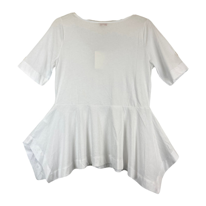 Demylee White Peplum T Shirt-Back