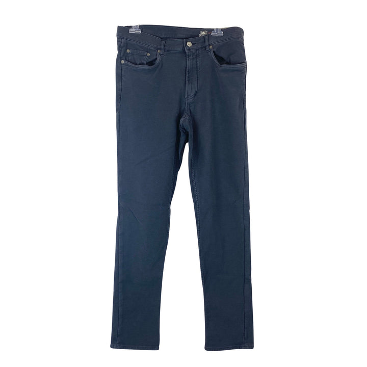 Faherty Stretch Terry 5-Pocket Pant-Blue front