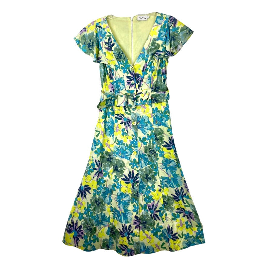 Tanya Taylor Floral Belted Dress-Thumbnail