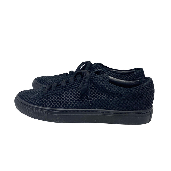Woman by Common Projects Patterned Suede Achilles Sneakers-Black Side