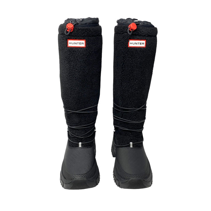 Hunter Black Willow Wanderer Tall Sherpa Snow Boot-Front2