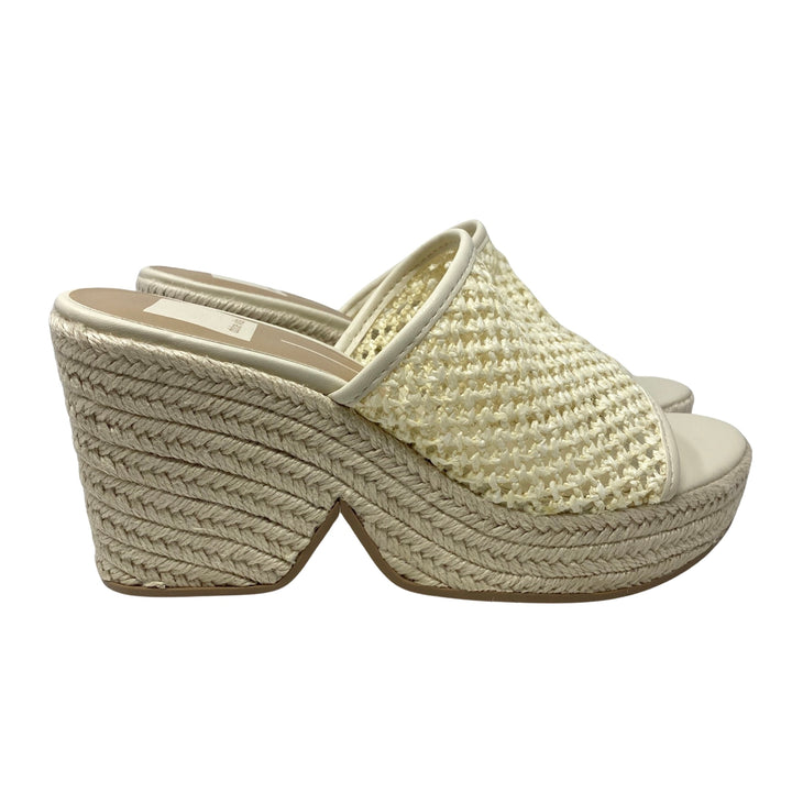 Dolce Vita Saydie Ivory Raffia Wedge Sandals