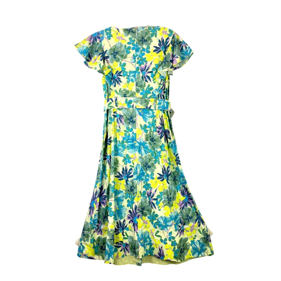 Tanya Taylor Floral Belted Dress-Back