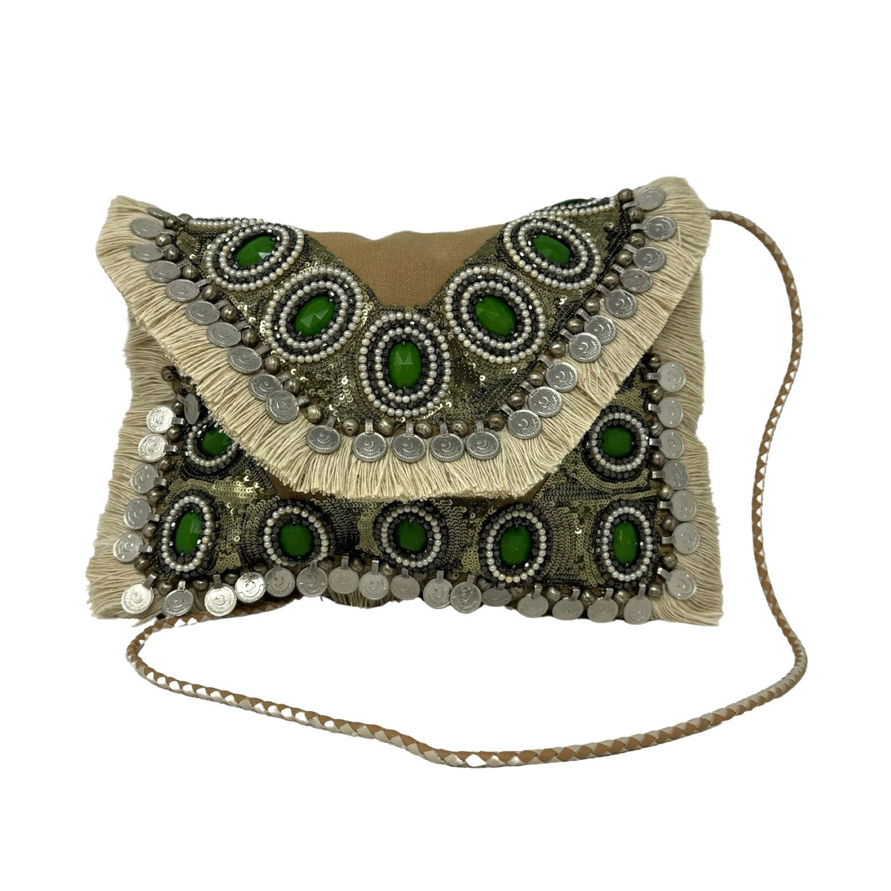 Boho Jewel Fringe Crossbody-Thumbnail