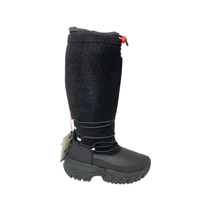 Hunter Black Willow Wanderer Tall Sherpa Snow Boot-Thumbnail