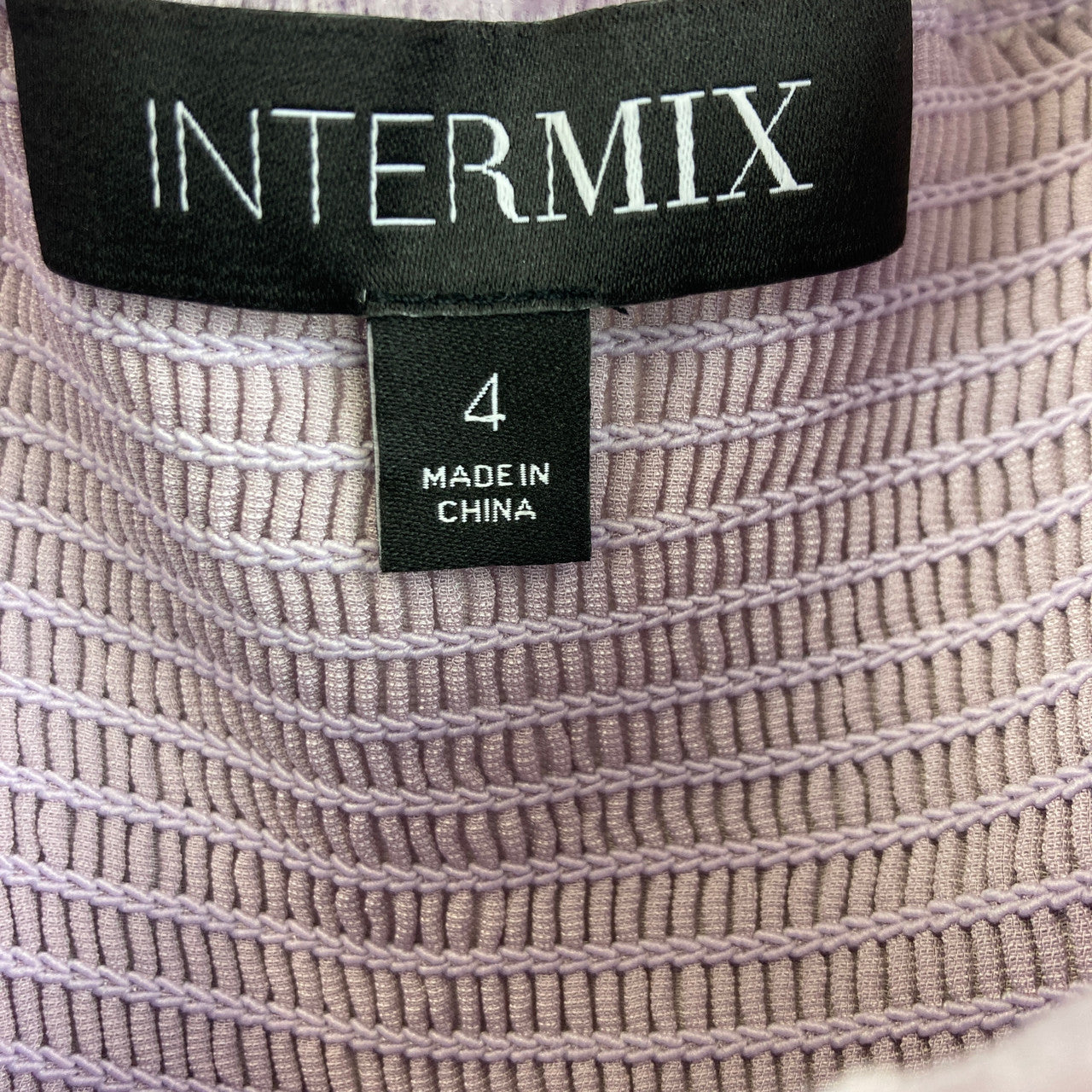 Intermix Purple Velvet Blouse-Label