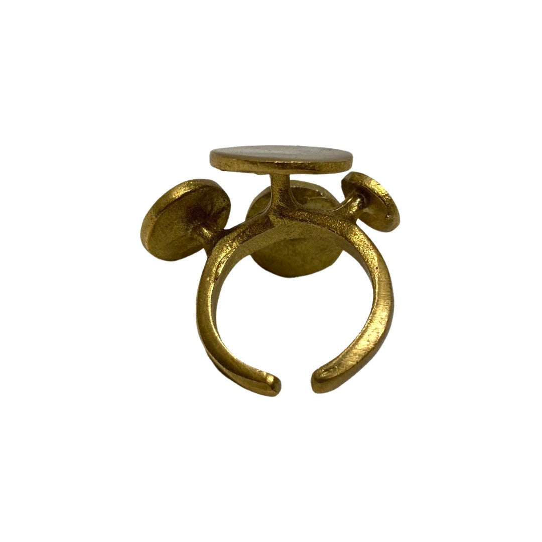 Gold Tone Circlular Ring-Back