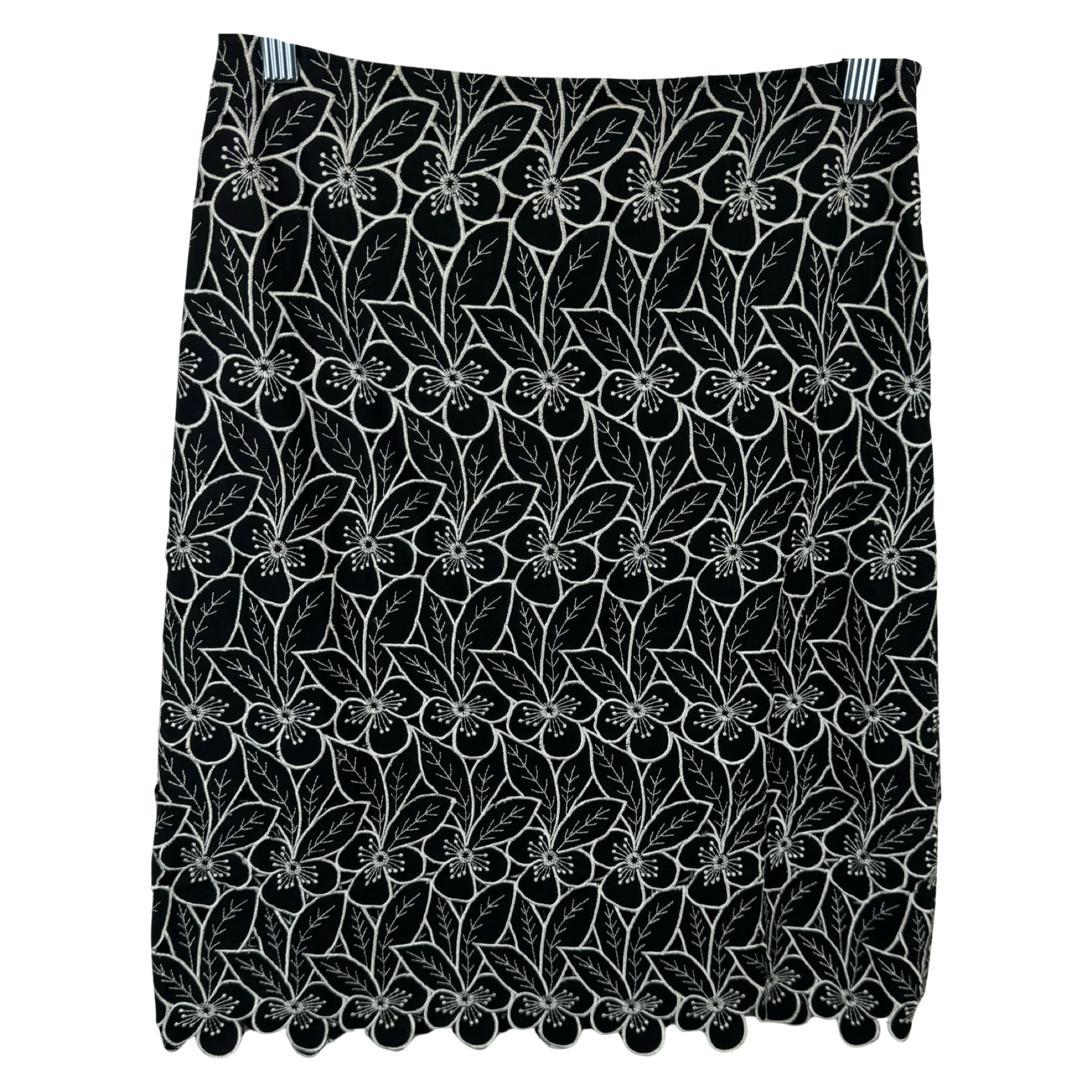 Vivienne Tam Embroidered Floral Pattern Skirt