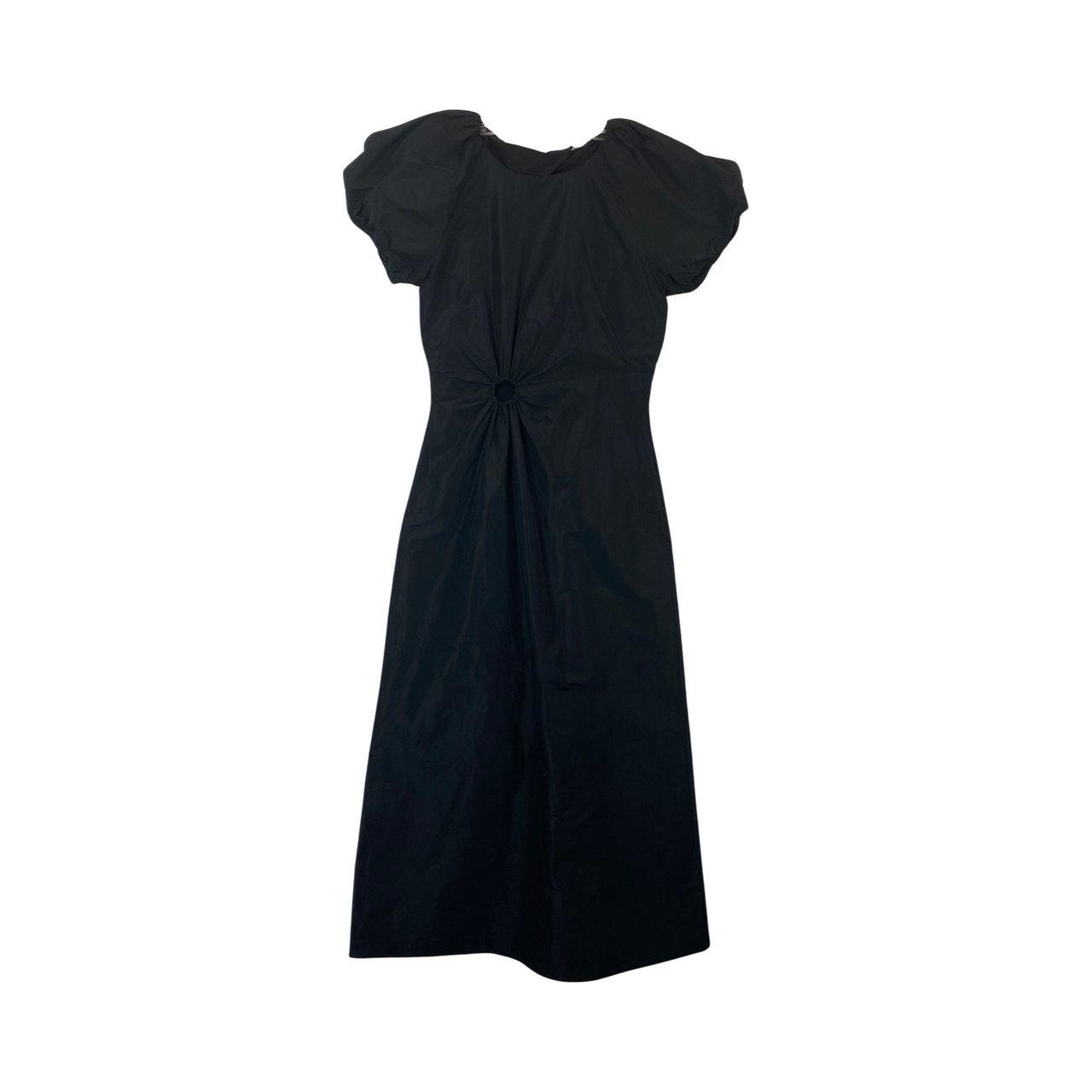 Something Navy Puff Sleeve Cutout Dress-Thumbnail