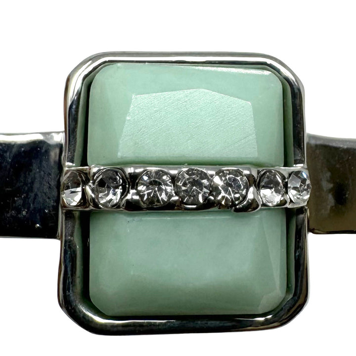 Gemstone Cuff Bracelet-Silver Detail