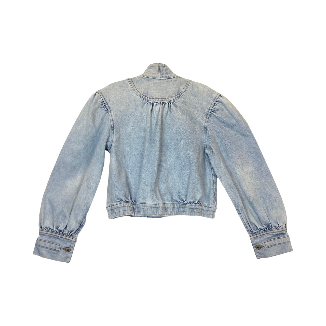 Something Navy Acid Wash Denim Jacket-back