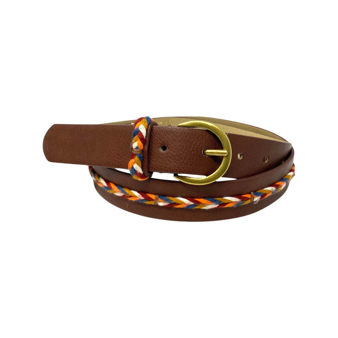 Multicolor Braided Detail Belt-Thumbnail