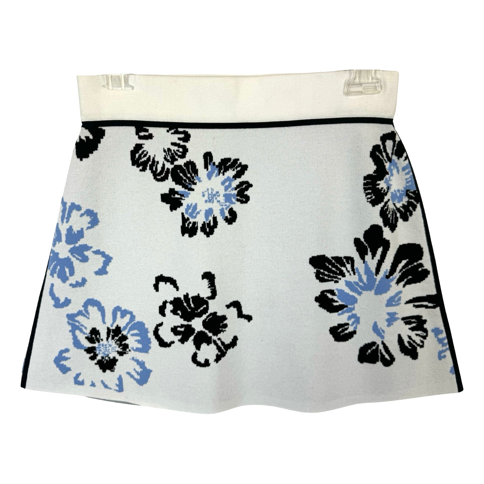Tanya Taylor Floral Print Knit Mini Skirt