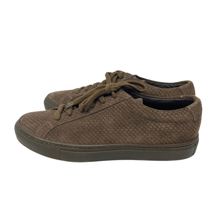 Woman by Common Projects Patterned Suede Achilles Sneakers-Brown Side