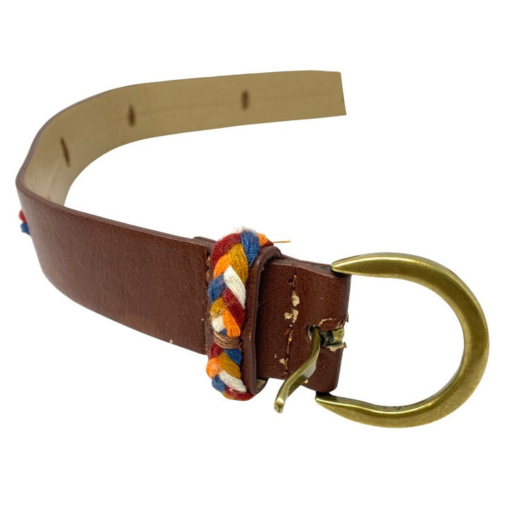 Multicolor Braided Detail Belt-Detail