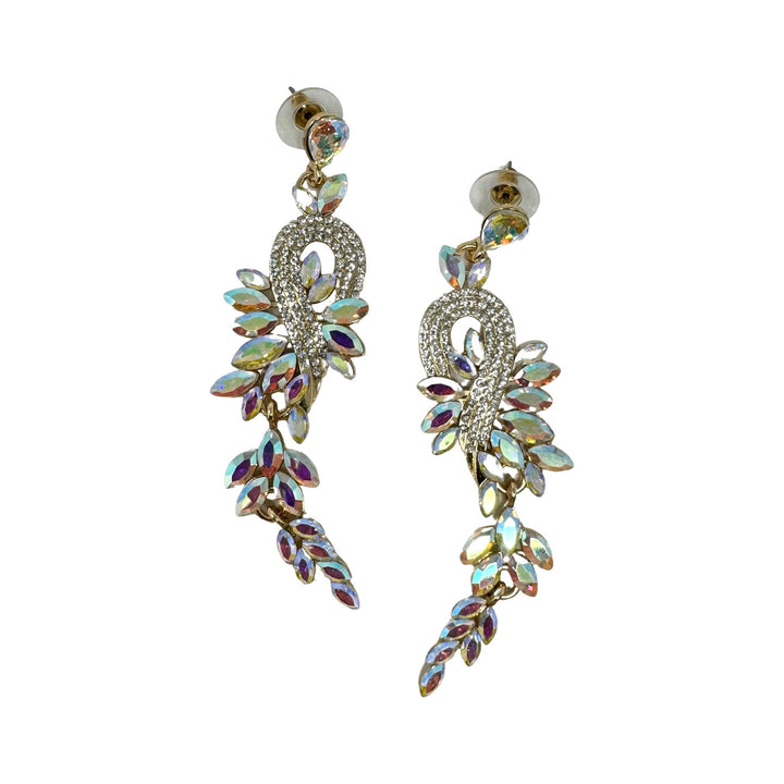 Eye Candy Los Angeles Teardrop Rhinestone Drop Earrings-Thumbnail