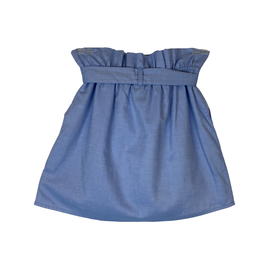 Aqua Girls Chambray Skirt-Back