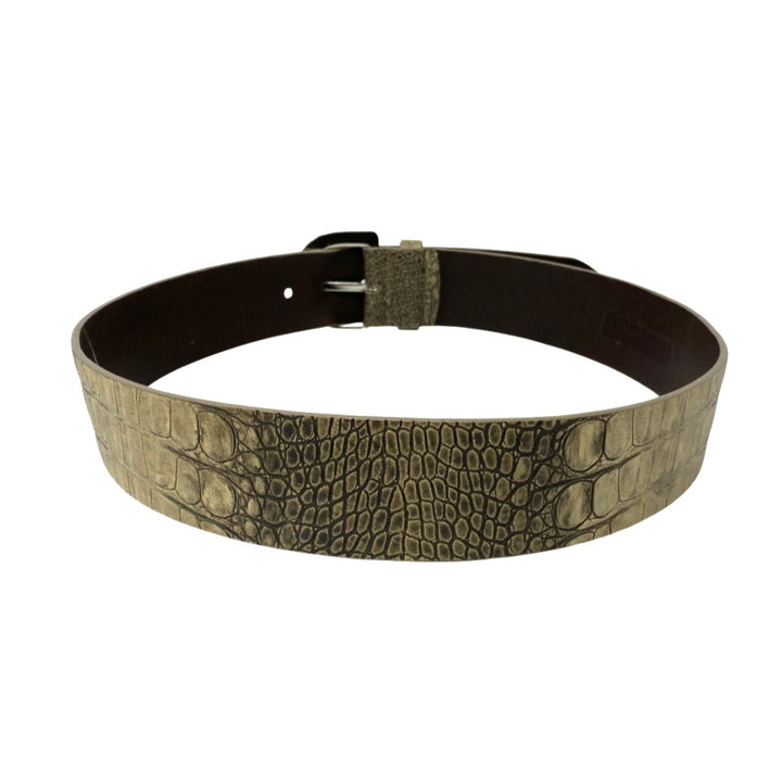 Linea Pelle Wide Alligator Embossed Belt-Back