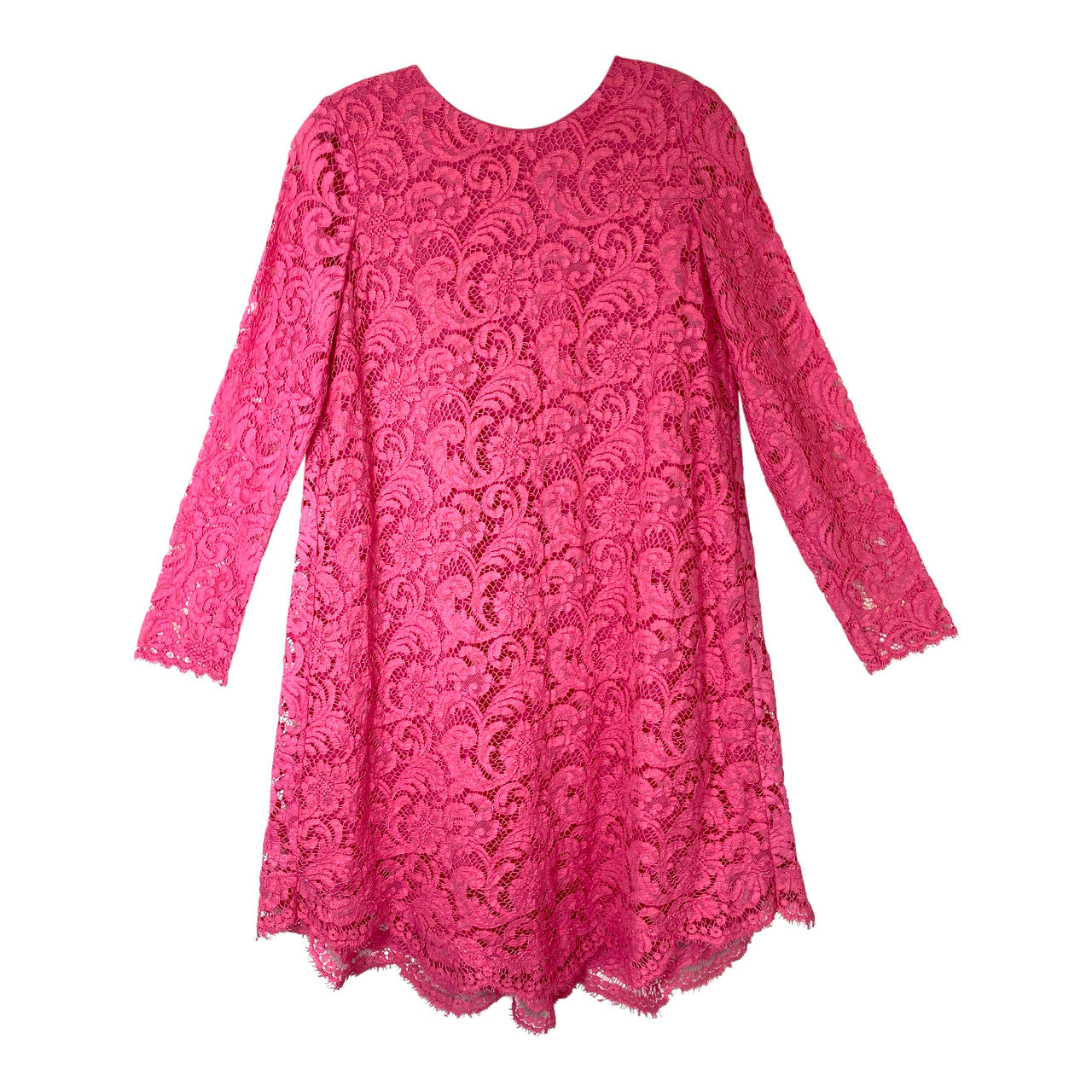 Adam Lippes Pink Lace Trapeze Dress-Thumbnail