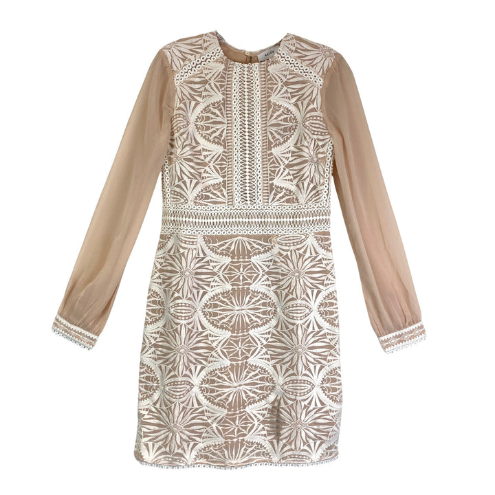 Reiss Aria Lace Long Sleeve Dress-Thumbnail