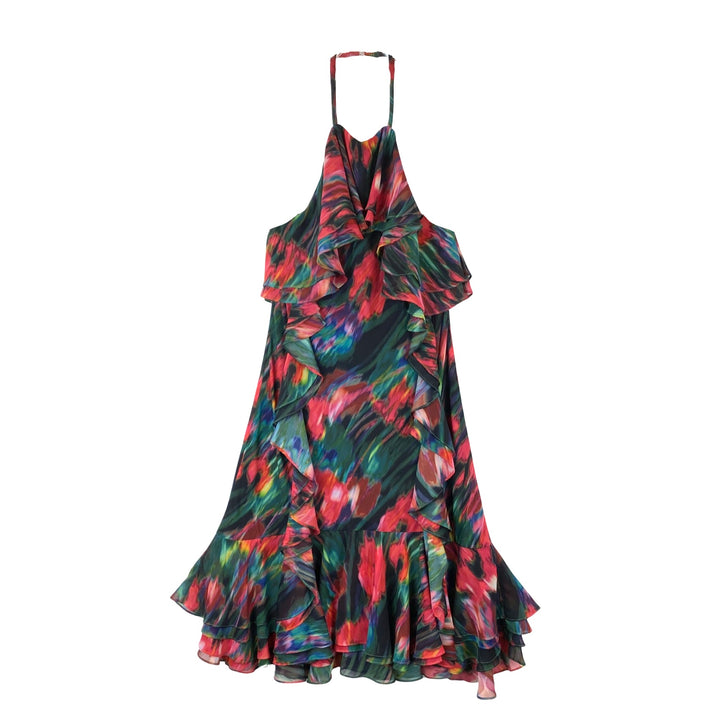 Jason Wu Collective Blurred Floral Halter Dress