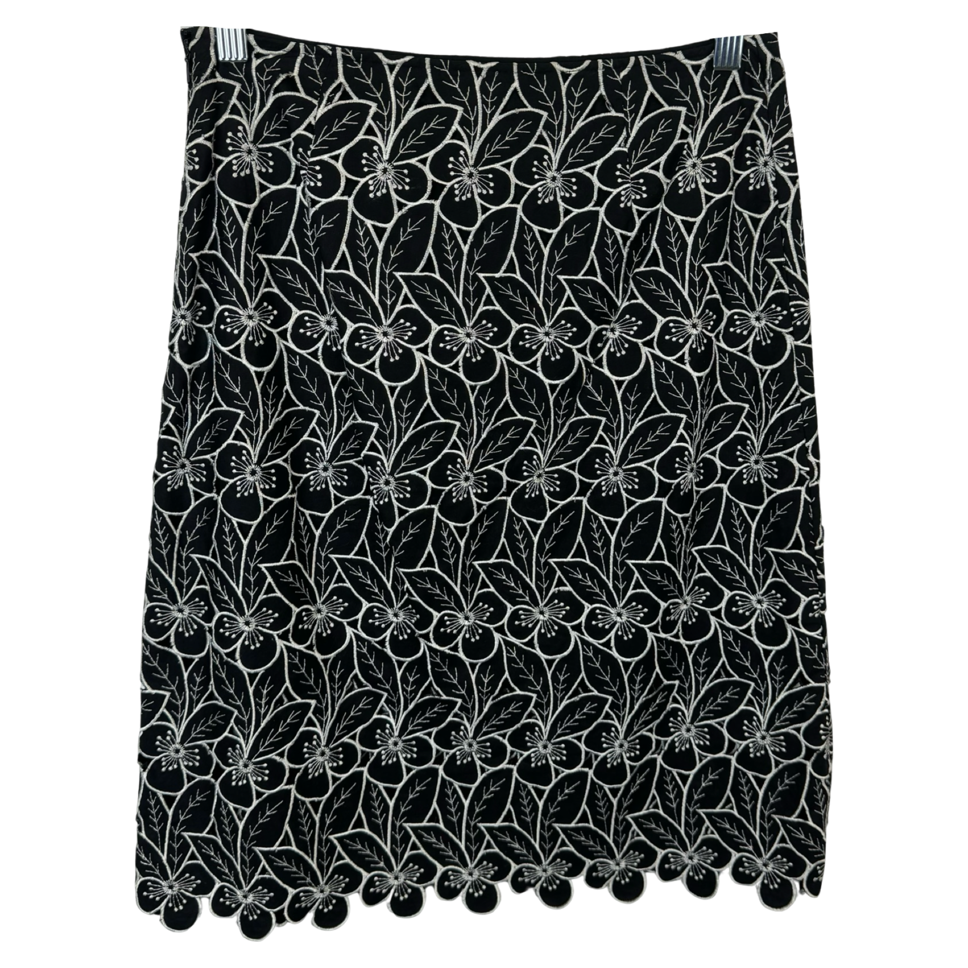 Vivienne Tam Embroidered Floral Pattern Skirt