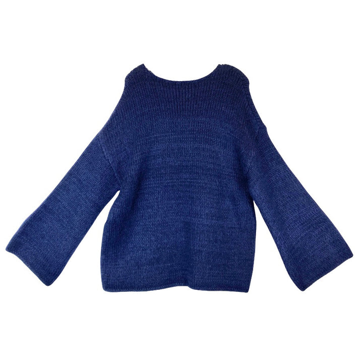 Demylee Wool Blend Sweater-Blue back