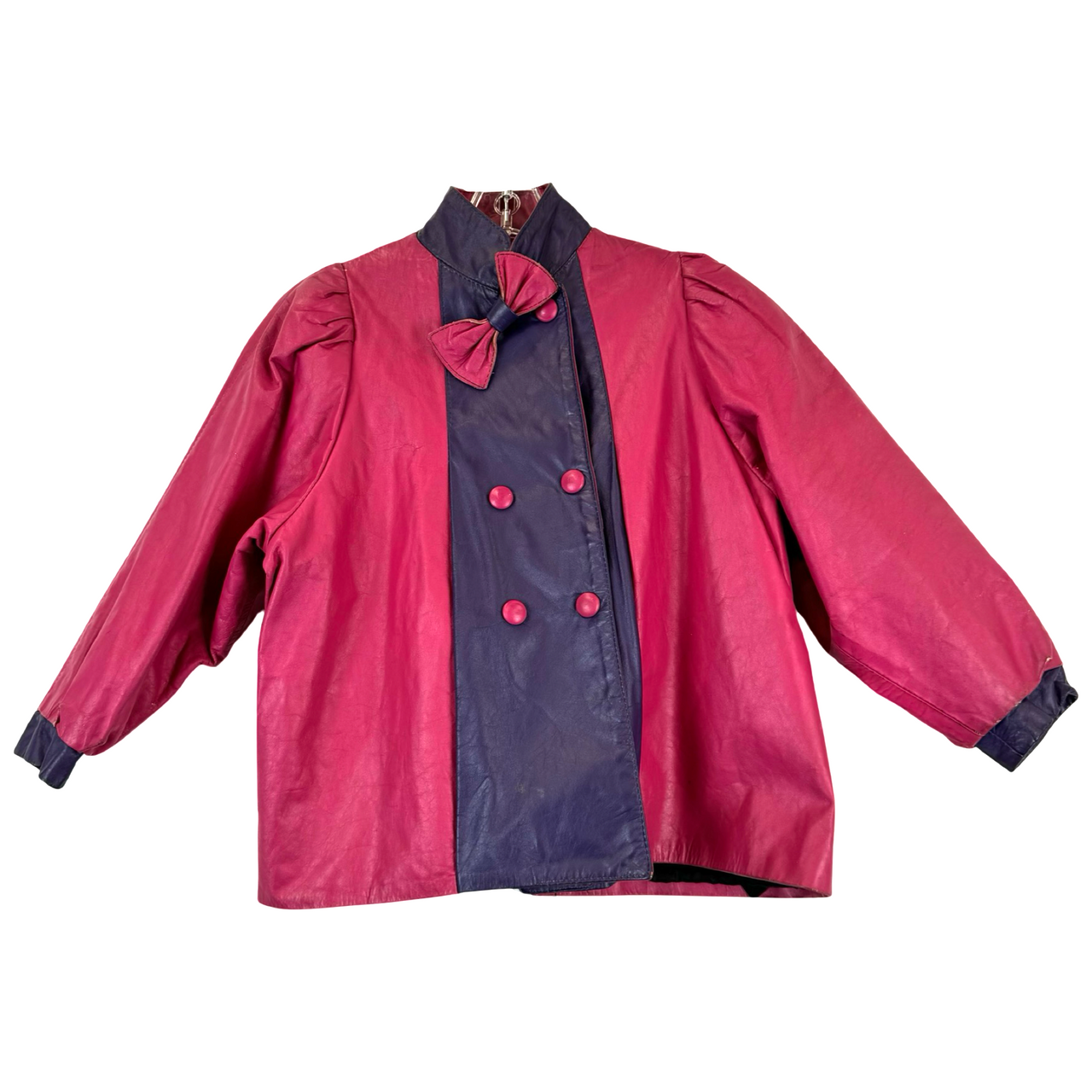 Vintage Sashi Bowtie Contrast Trim Jacket-Thumbnail
