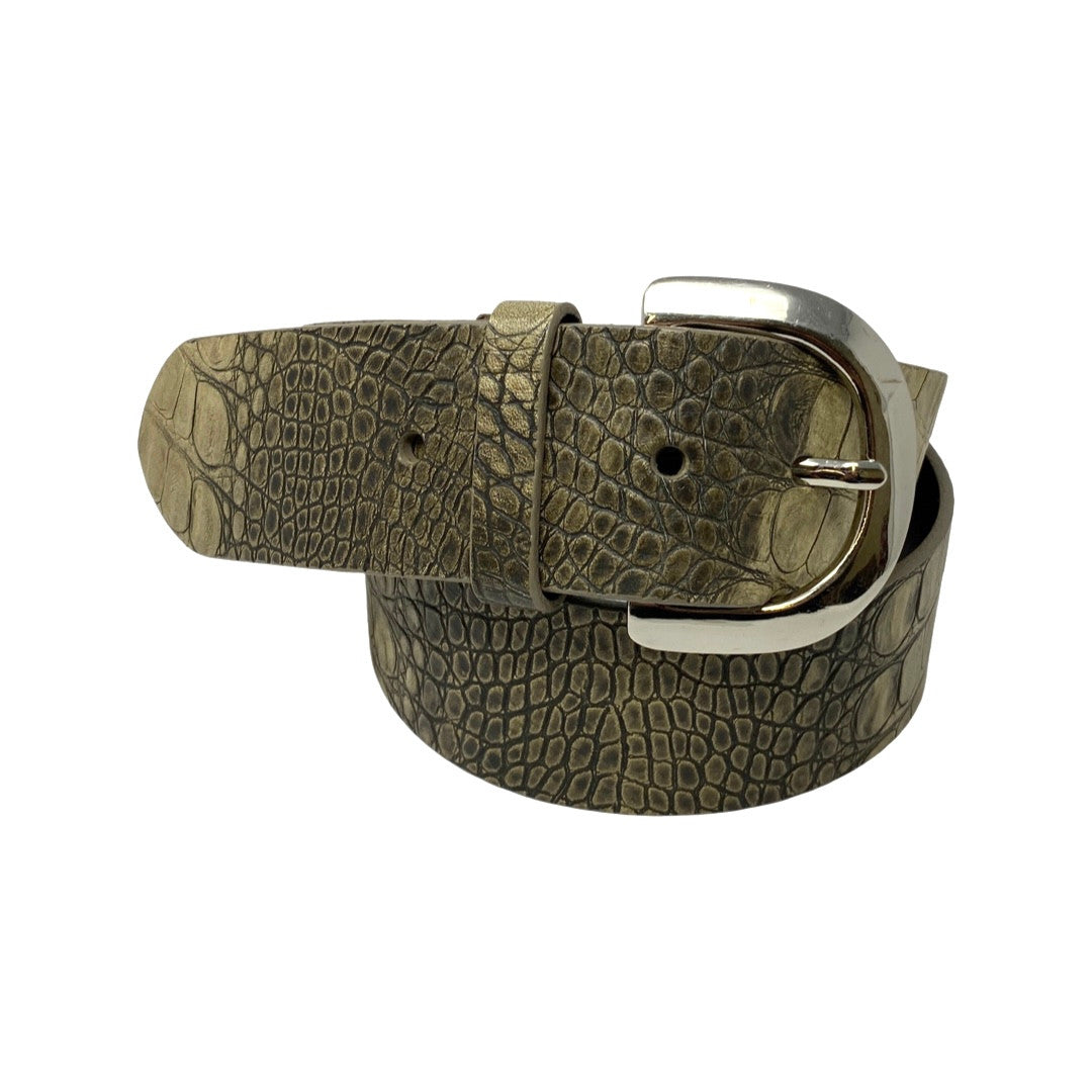 Linea Pelle Wide Alligator Embossed Belt-Thumbnail