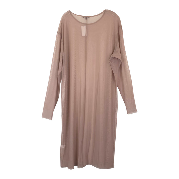 Universal Standard Sheer Mesh Long Sleeve Dress-Pink Back