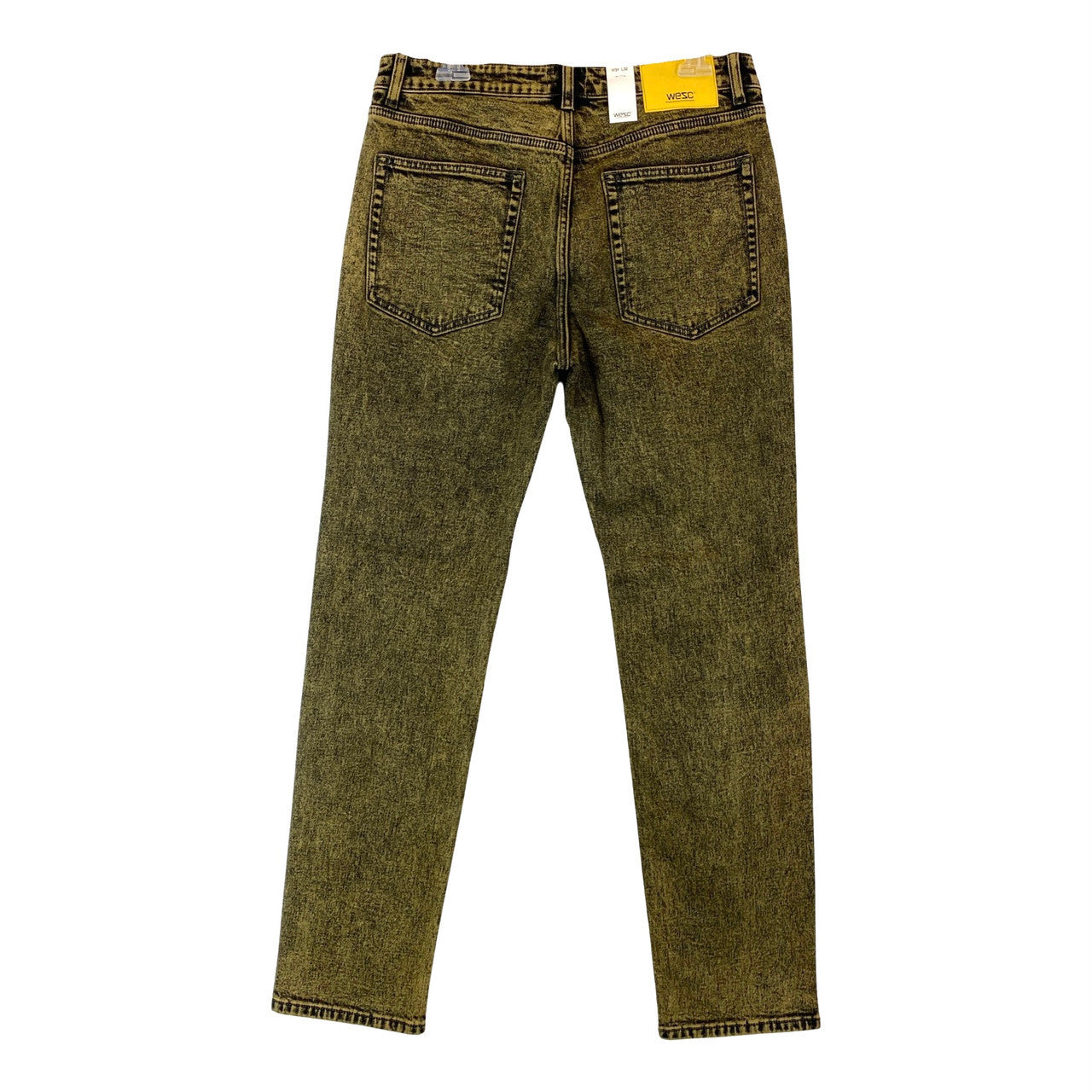 Wesc Olive Acid Wash Five Pocket Denim Pant-Back