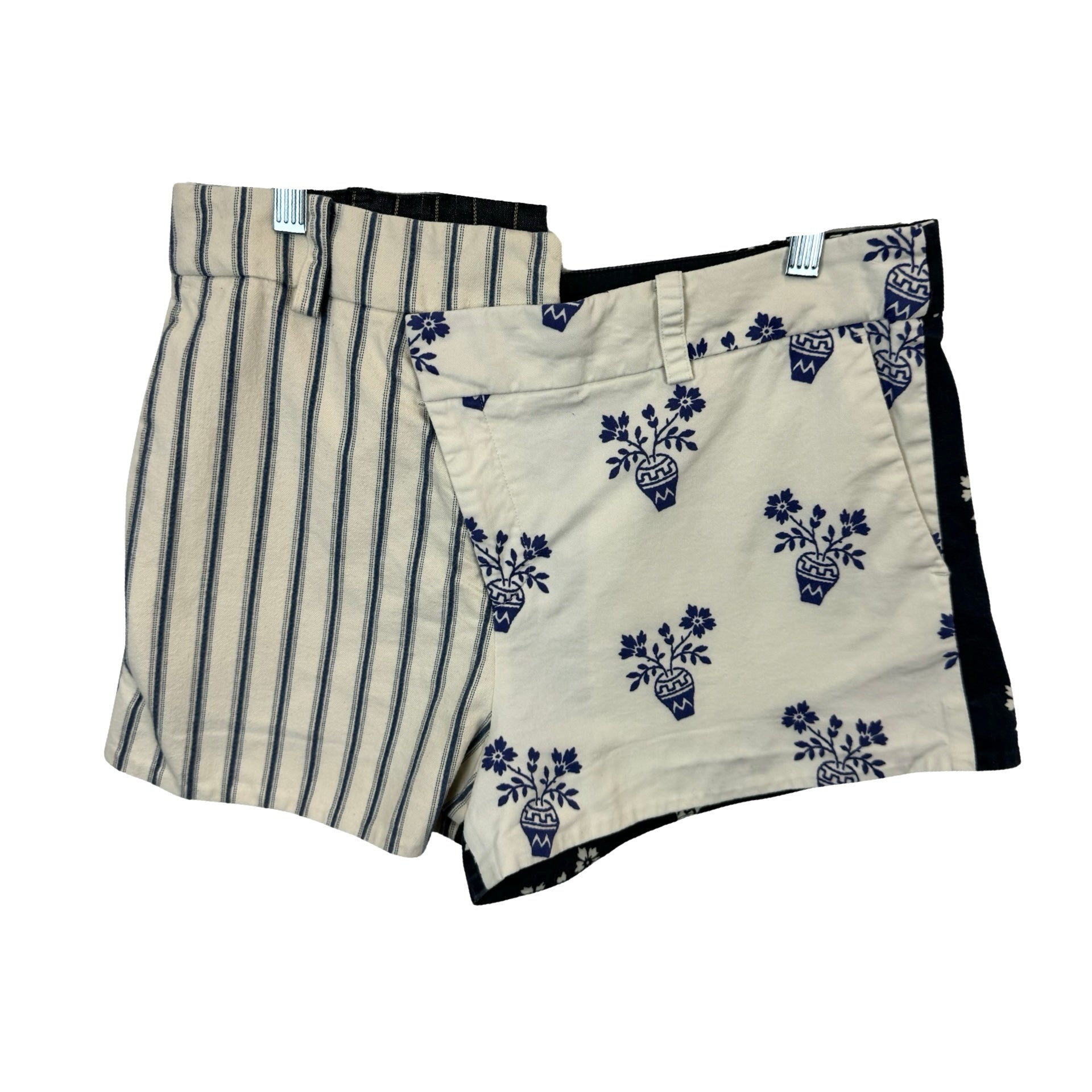 Monse Flower Pot Striped Shorts