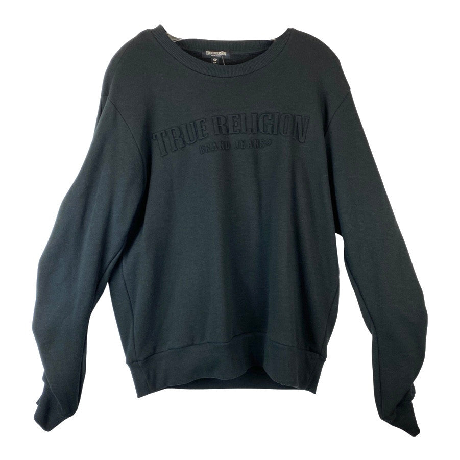 True Religion Crewneck Logo Sweater-Black front