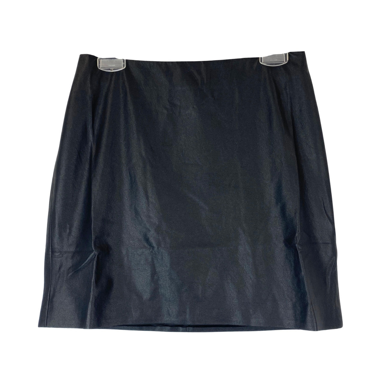 Something Navy Faux Leather Mini Skirt-front