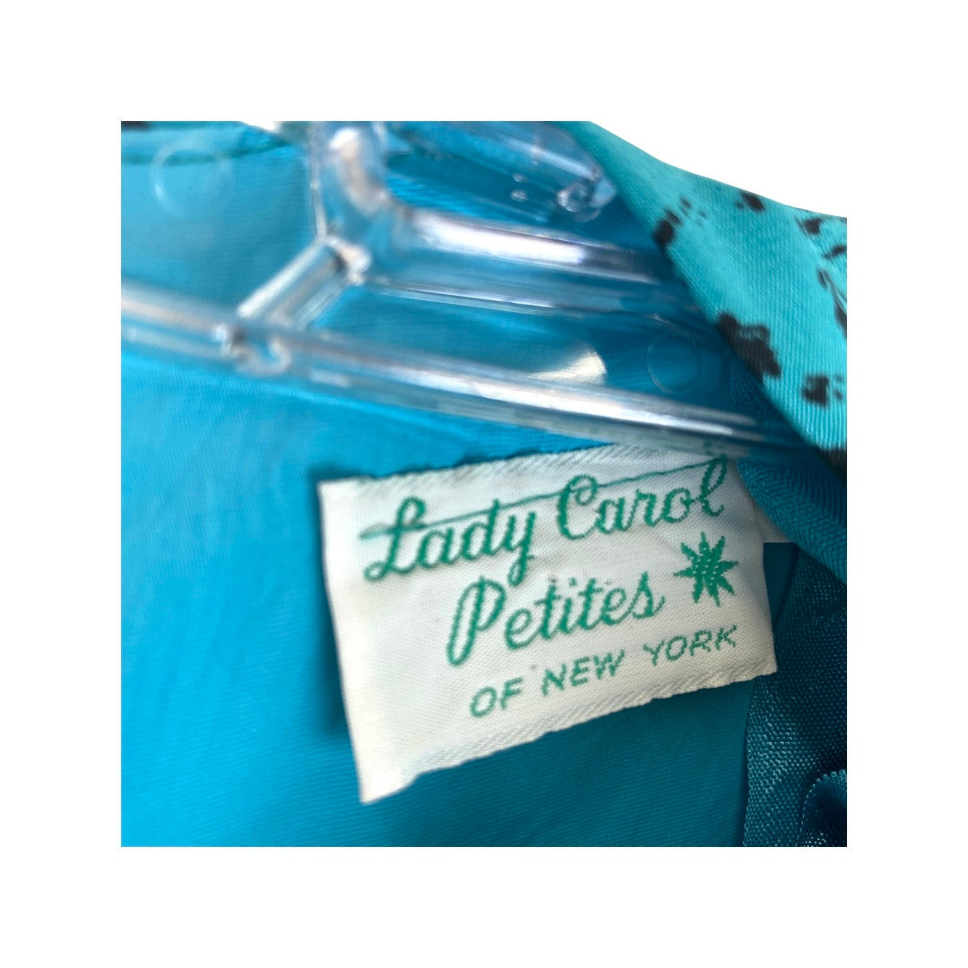 Vintage Lady Carol Petites Patterned Suit Set-Label