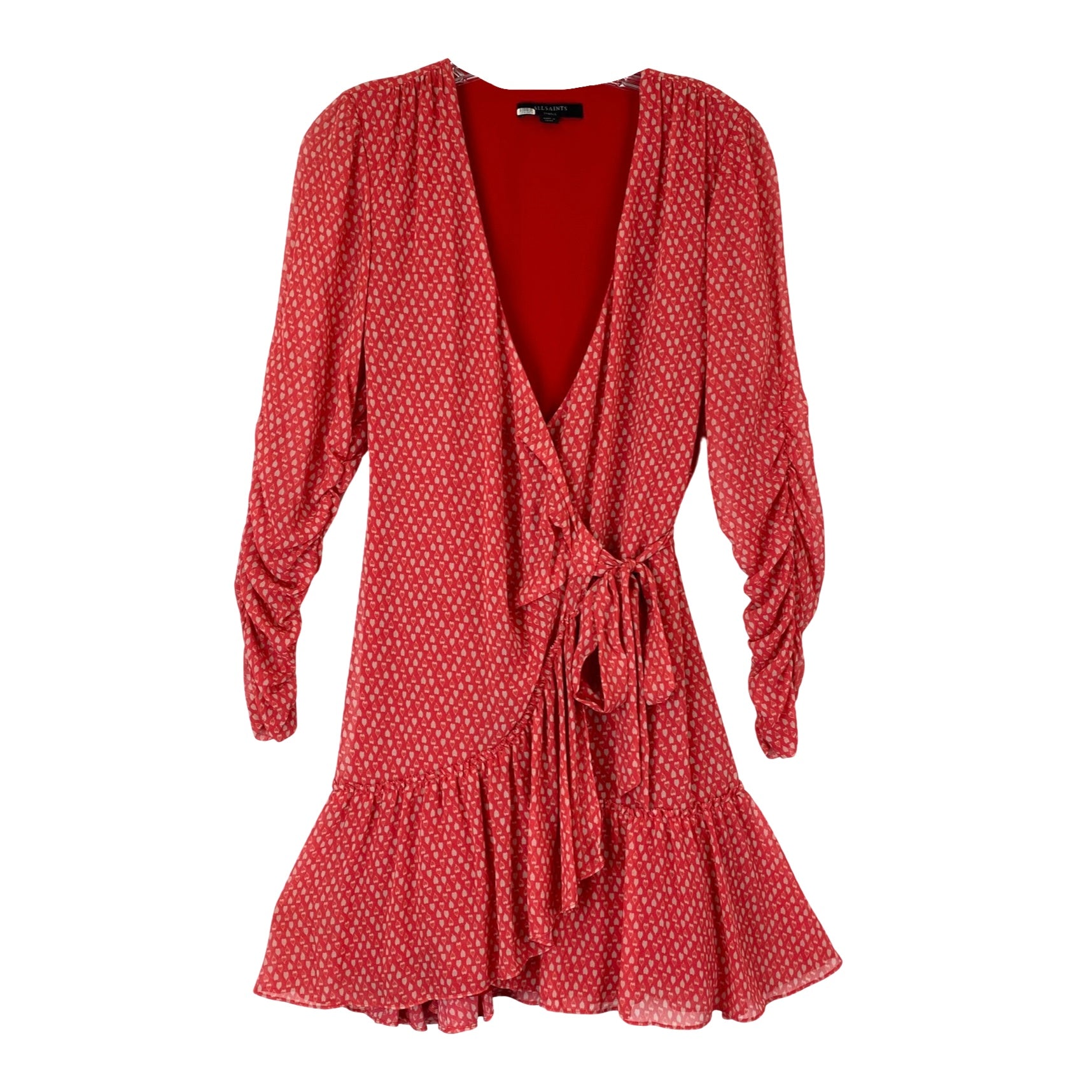 AllSaints Red Flores Dress