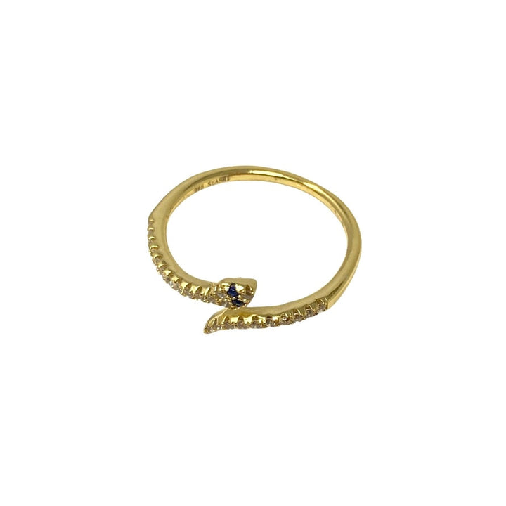 Shashi Rhinestone Snake Ring-Thumbnail