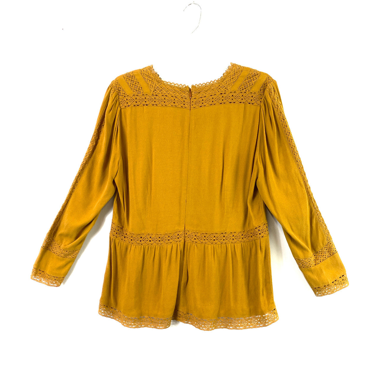 Point Sur Lace Trimmed Peasant Blouse-Back