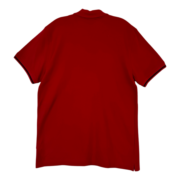 True Religion Branded Collar Short Sleeve Polo-Red Back