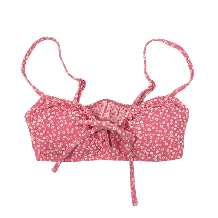 & Other Stories Textured Floral Bikini Top