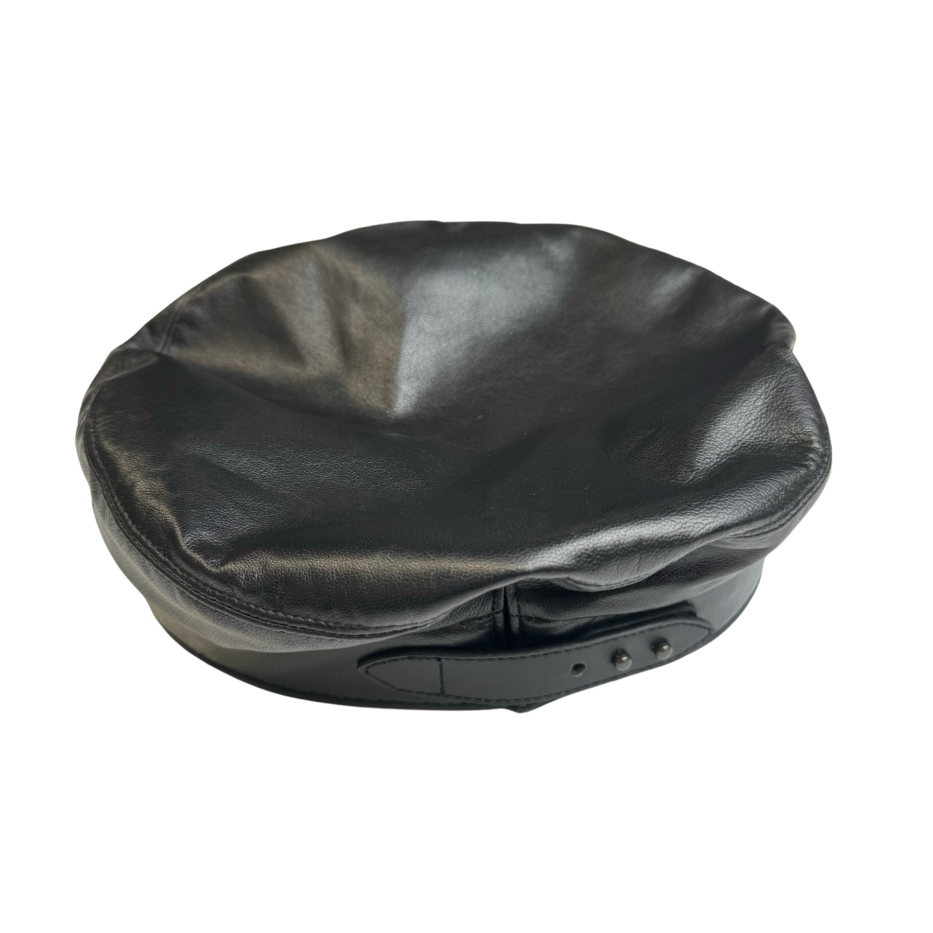 Eric Javits Water Repellent Faux Leather Biker Cap