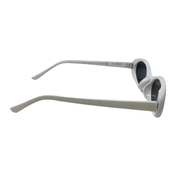 Aire Fornax White Oval Sunglasses-Side