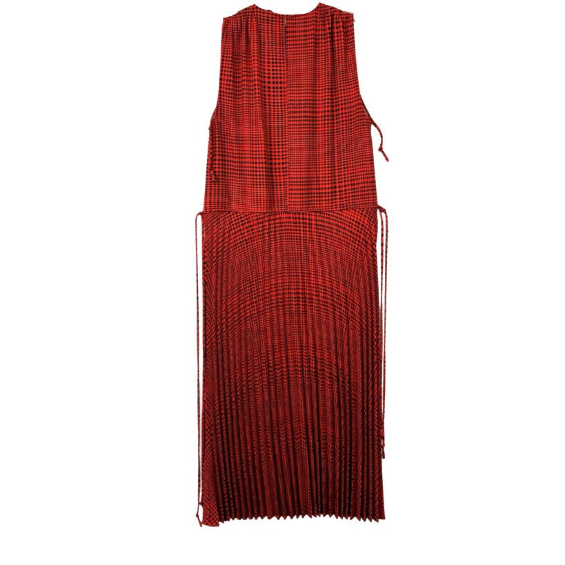 Proenza Schouler White Label Pleatable Crepe Drawstring Dress-Back