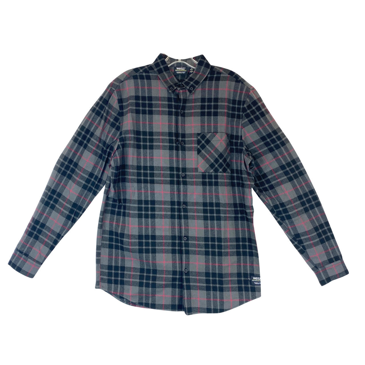 WESC Charcoal Melange Triple Check Oden Shirt-Thumbnail