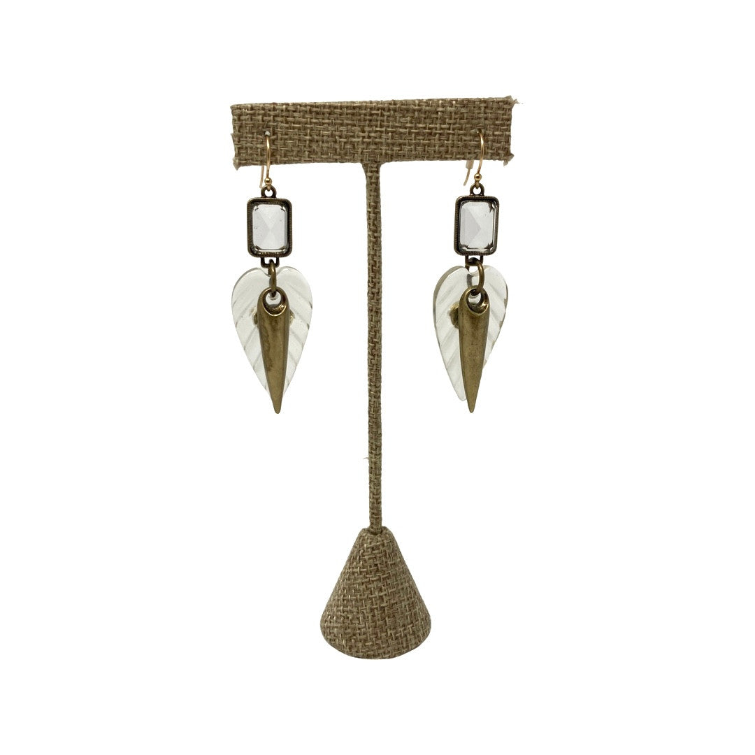 J. Crew x Lulu Frost Brass Leaf Drop Earrings-Thumbnail