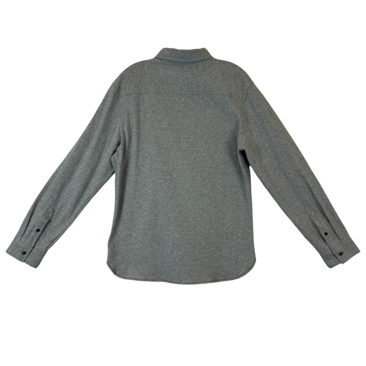 Surfside Supply Long Sleeve Brushed Cotton Blend Button Down-Gray Back