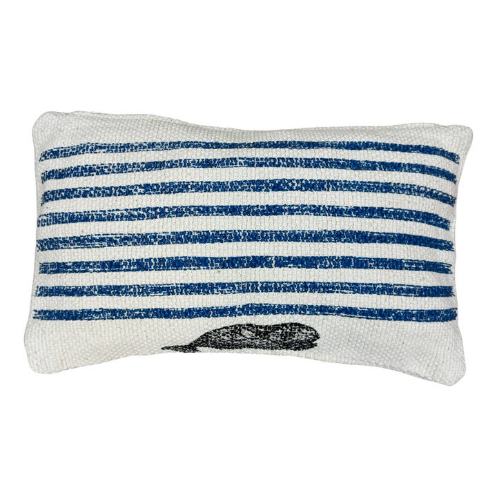 Thomas Paul Whale and Stripe Print Pillowcase-Back