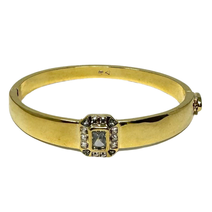 Gold Toned Rhinestone Bangle-Thumbnail