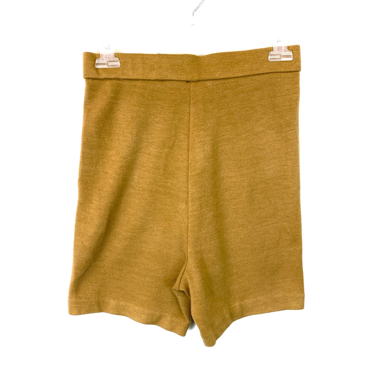 Amanda Uprichard Camel Knit Shorts-Thumbnail