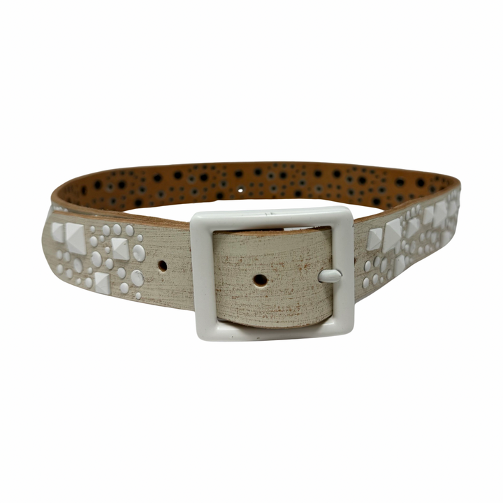 White Studded Belt-Thumbnail